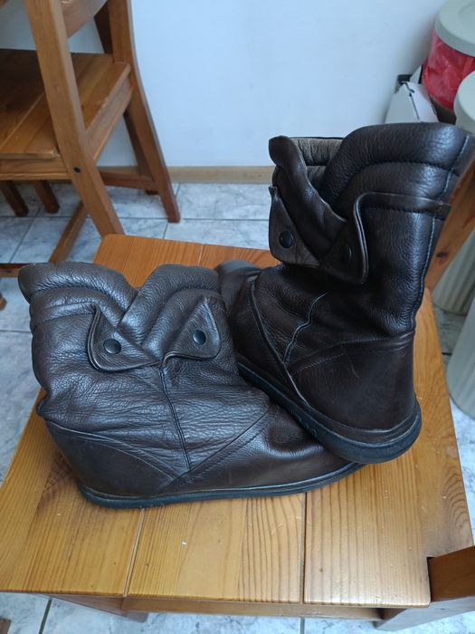 Skórzane męskie kozaki rozmiar 43