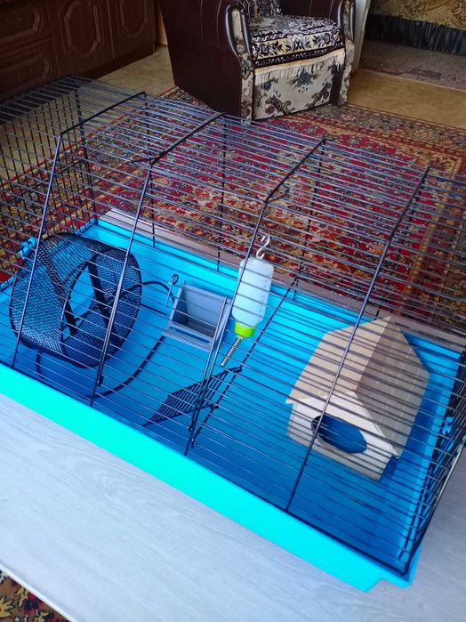 Большая клетка для домашних животных.