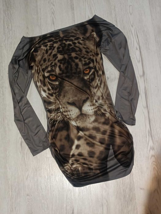 sukienka animal print pantera zwierzę kot