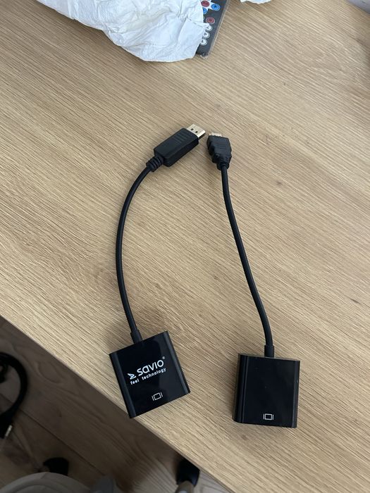 Przejsciowka VGA na hdmi oraz VGA na displayport