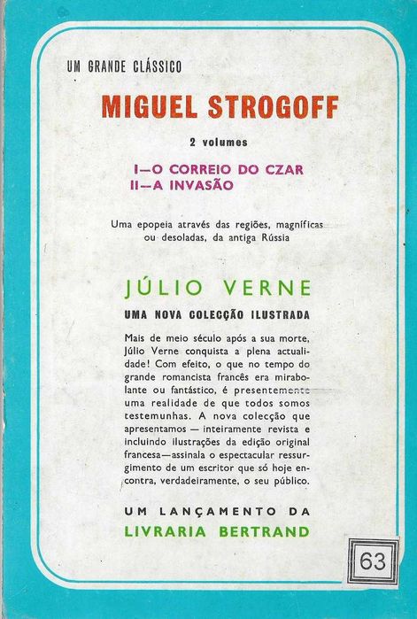 Júlio Verne - - - Miguel Strogoff - - - - - 2 X Livros