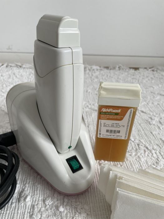 Aquecedor de cera, 2 rollon e bandas