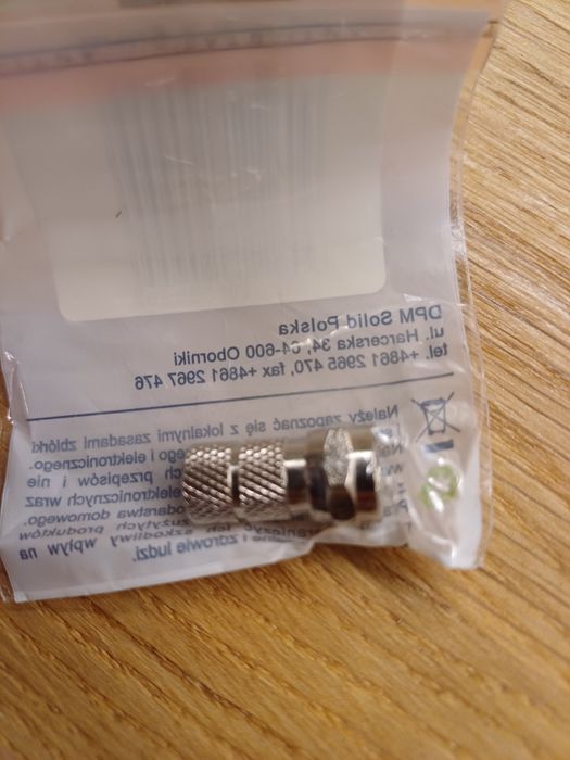 wtyk antenowy typu F 7,5mm