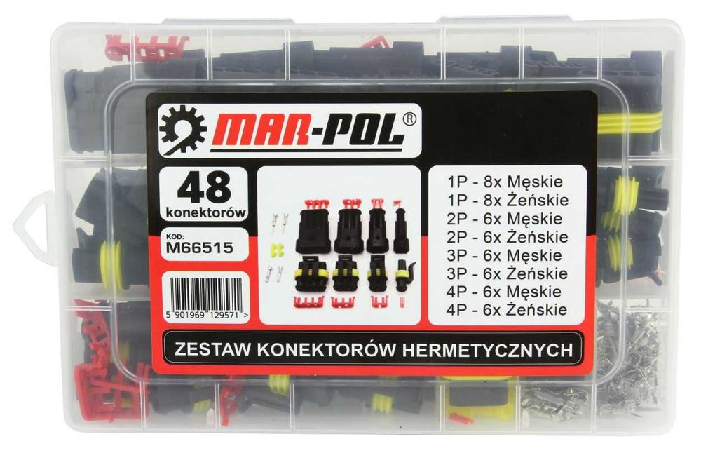 Zestaw konektorów hermetycznych 48 szt konektory