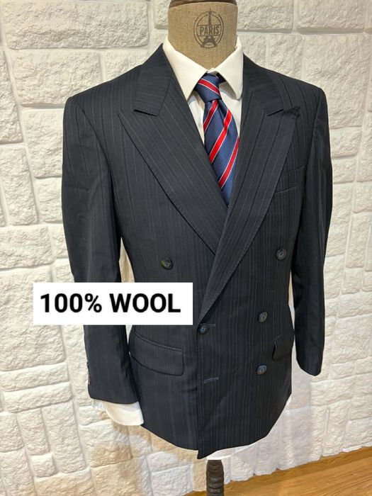 Marynarka wełniana dwurzędowa vintage r. 48 short