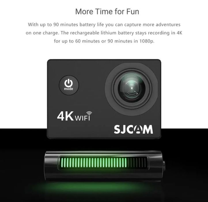 Екшн-камера SJCAM SJ4000 AIR silver 4K-30FPS з водонепроникним кейсом