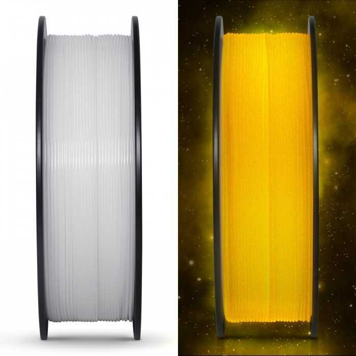 PLA пластик для 3D Geeetech Luminous Orange Yellow светится в темноте