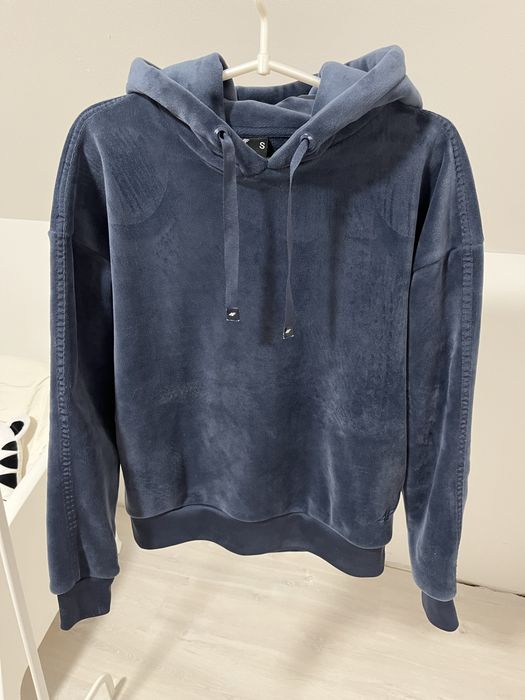 Bluza welurowa 4F rozm S. Granat. Ciepła. Świetny stan!