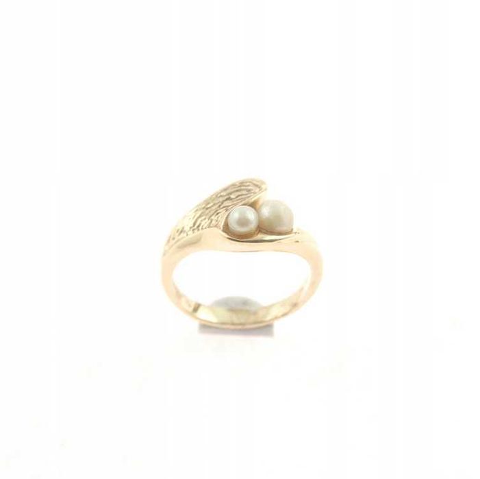 Klasyczny Złoty Pierścionek PERŁA ZŁOTO p.585 roz.17