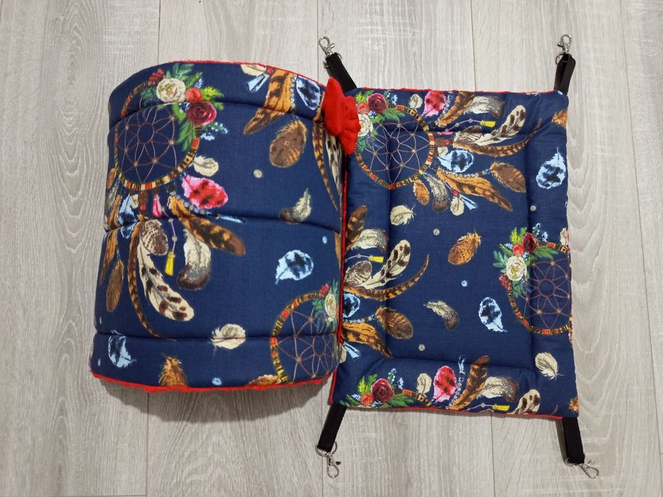 Nowy domek/tunel stojący i hamak dla gryzoni handmade