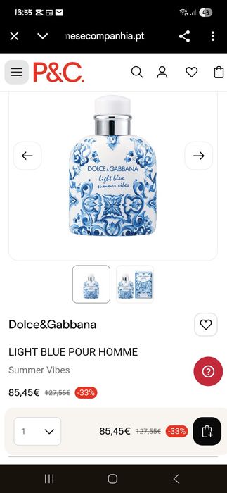 Perfume dolce Gabana for men