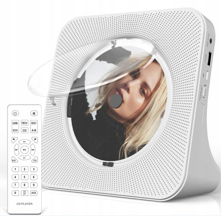 Odtwarzacz CD z funkcją Bluetooth Wbudowane dwa głośniki HiFi Radio FM