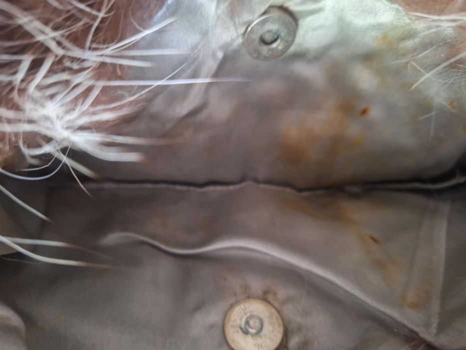 Torebka z futro  lisa srebrnego