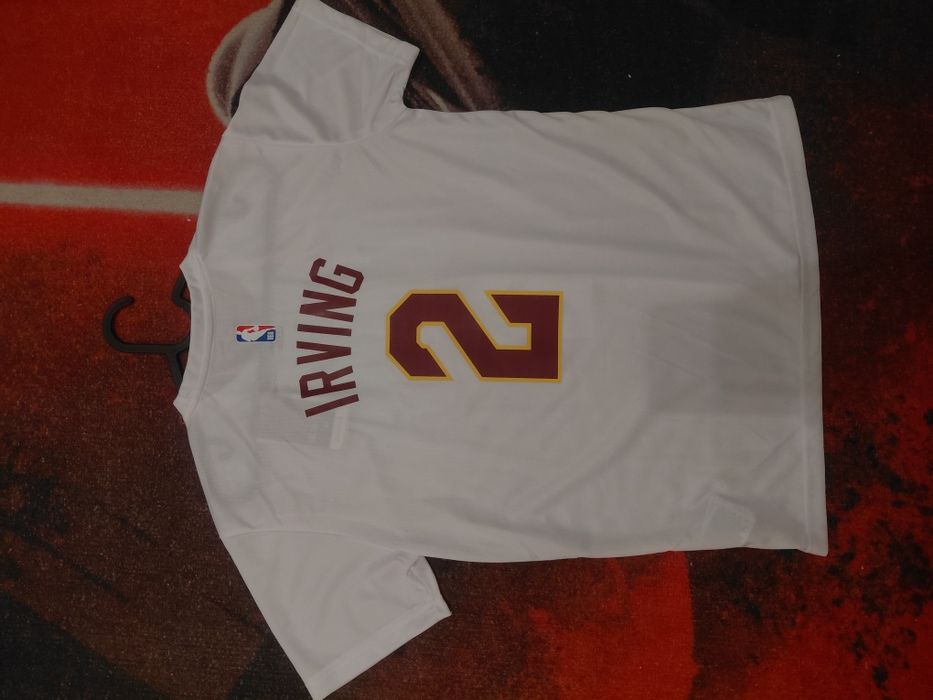 white Kyrie Irving old Cleveland Cavaliers NBA basketball tshirt