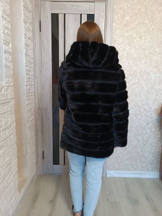 Натуральна норкова шуба-трансформер