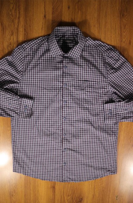 Koszula Dressmann r. 43/44 XL męska wielokolorowa w kratkę długi rękaw bawełna