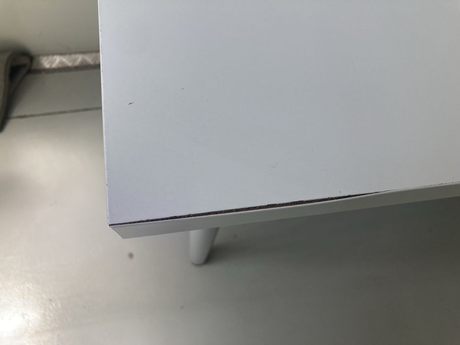 White laminate table + IKEA 5-drawer module64552763533443123