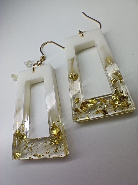 Kolczyki stal chirurgiczna żywica