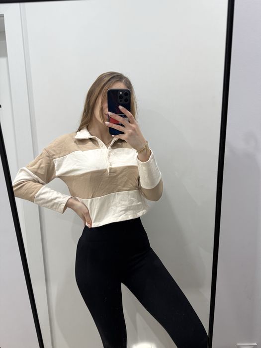 Bluzka biało beżowa primark