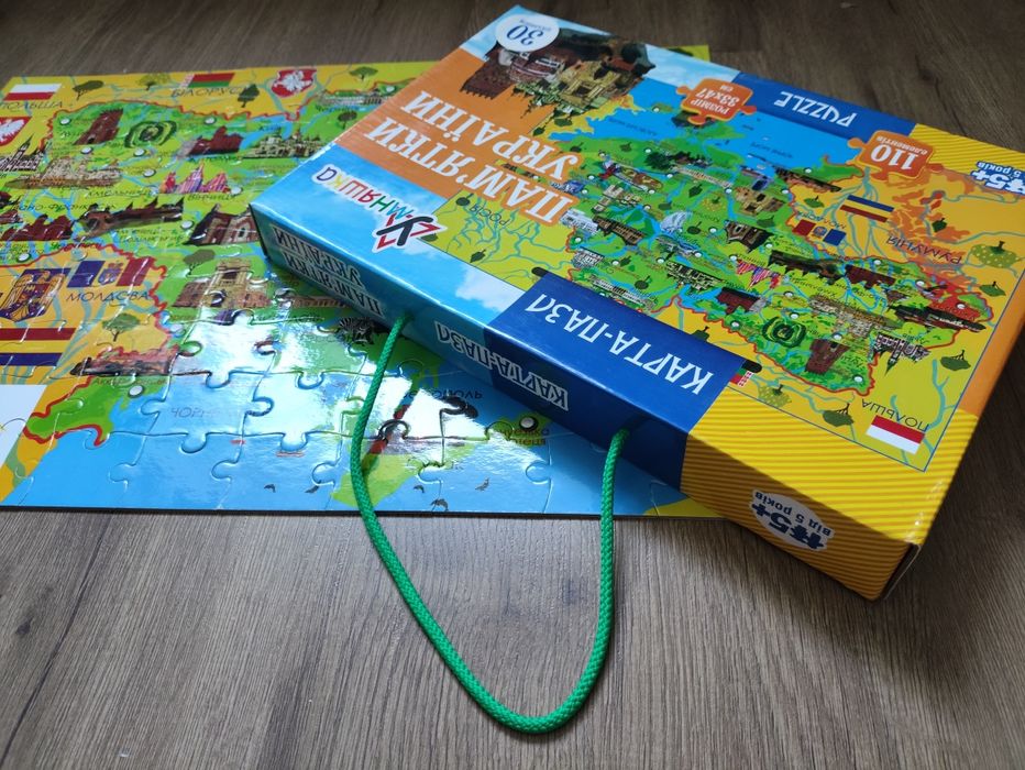 Пазл карта Пам'ятки України 110 елементів - Умняшка