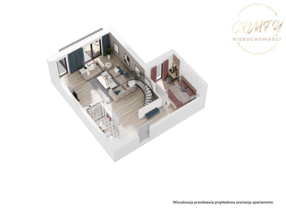 Piękny apartament dwupoz. z tarasem 35m2-NOWA CENA