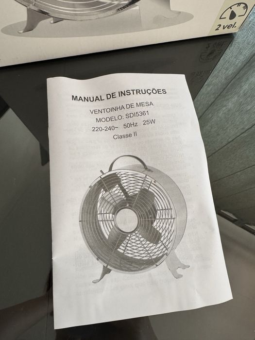 Ventoinha de mesa como nova