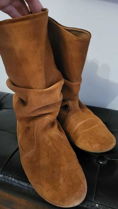 Kozaki MACIEJKA wciągane zamszowe skórzane numer 38