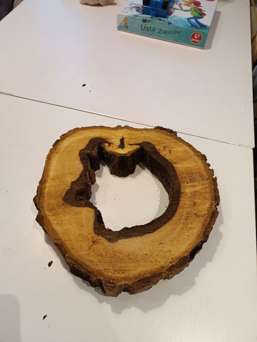 Plaster krążek drewna z dziura orzech jablon