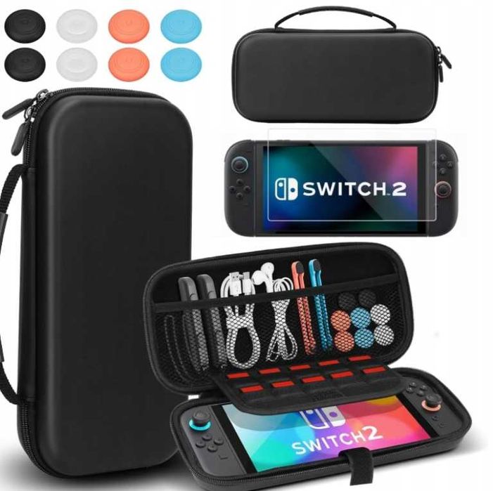 Podróżne Etui na Switch 2 Twarda Obudowa z 10 przegródkami na karty do gier