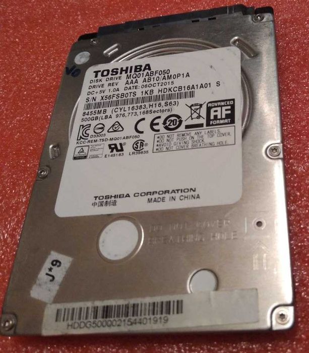 Жорсткий диск Toshiba 500GB 5400rpm 8MB MQ01ABF050 2.5" SATAIII Ідеал