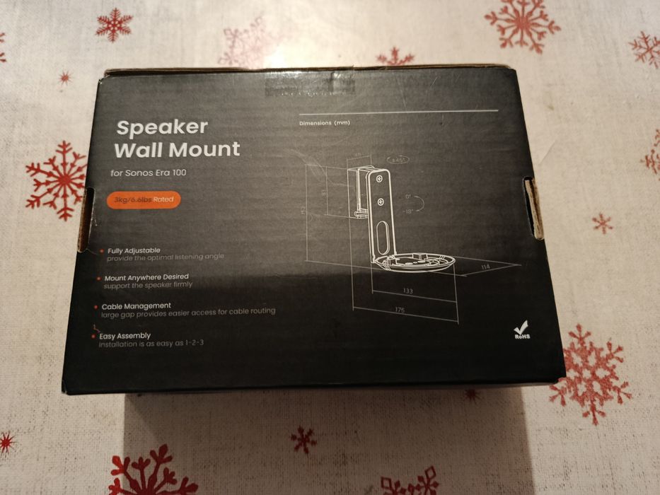 Suporte de Parede Premium para Sonos Era 100 (Modelo SB-711) – Preto
