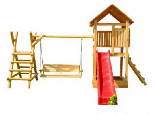 Plac Zabaw Wieżyczka Zjeżdżalnia Huśtawka Drabinka