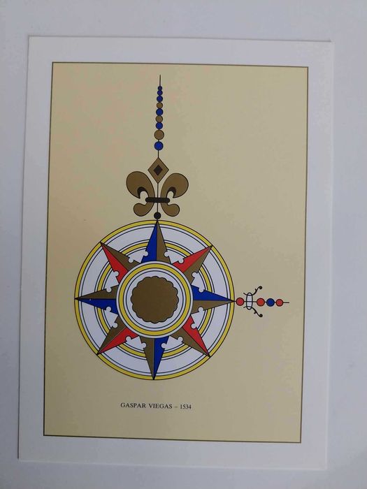 Colecção 10 postais Rosas dos ventos na cartografia portuguesa antiga