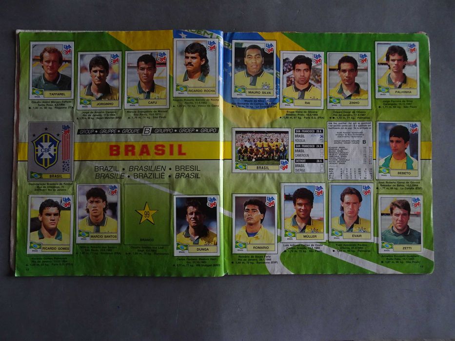 Caderneta cromos de futebol USA 94 World Cup Panini (faltam 2 cromos)