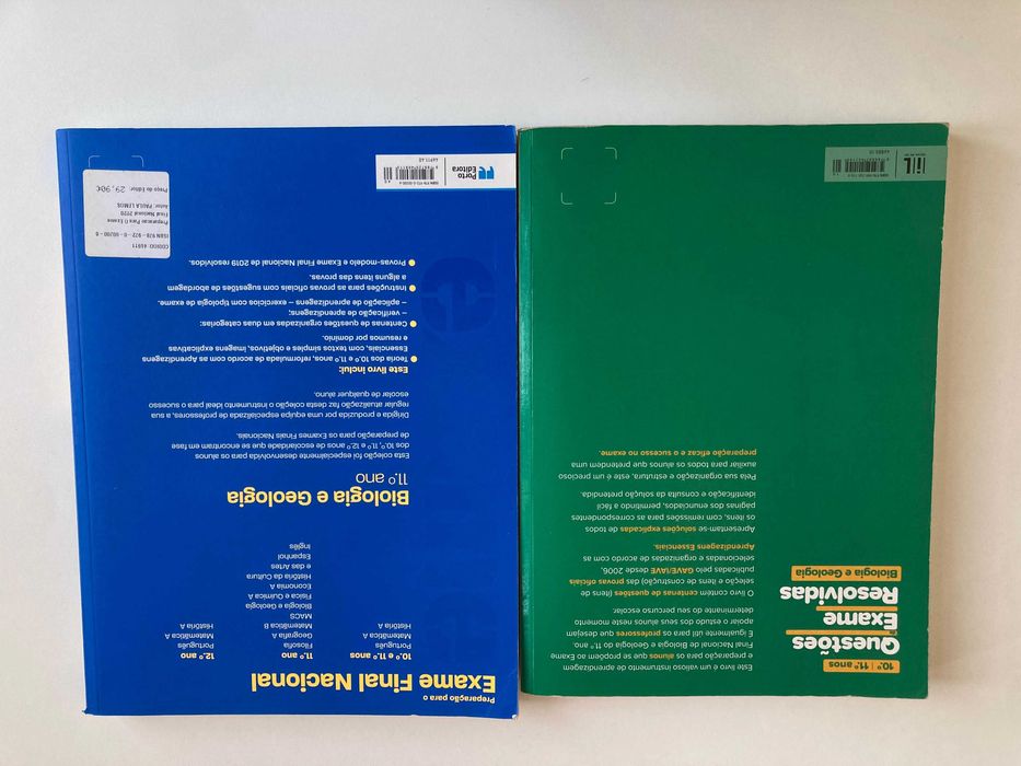 2 manuais EXAME biologia geologia
