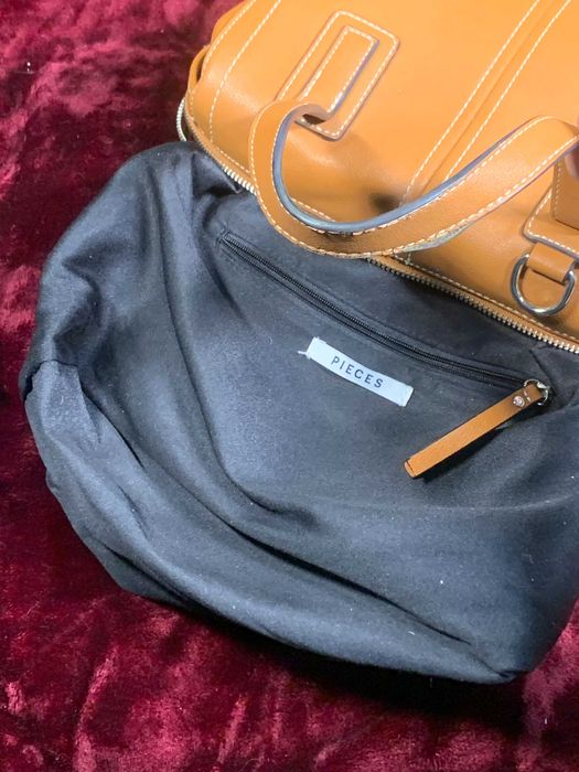 Сумка жіноча саквояж Pieces світло-коричнева / руда з еко-шкіри Н2517