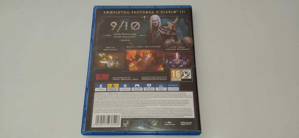 ps4 DIABLO III 3 ETERNAL COLLECTION od 1-4 graczy na jednej konsoli, nie wymaga internetu ANG