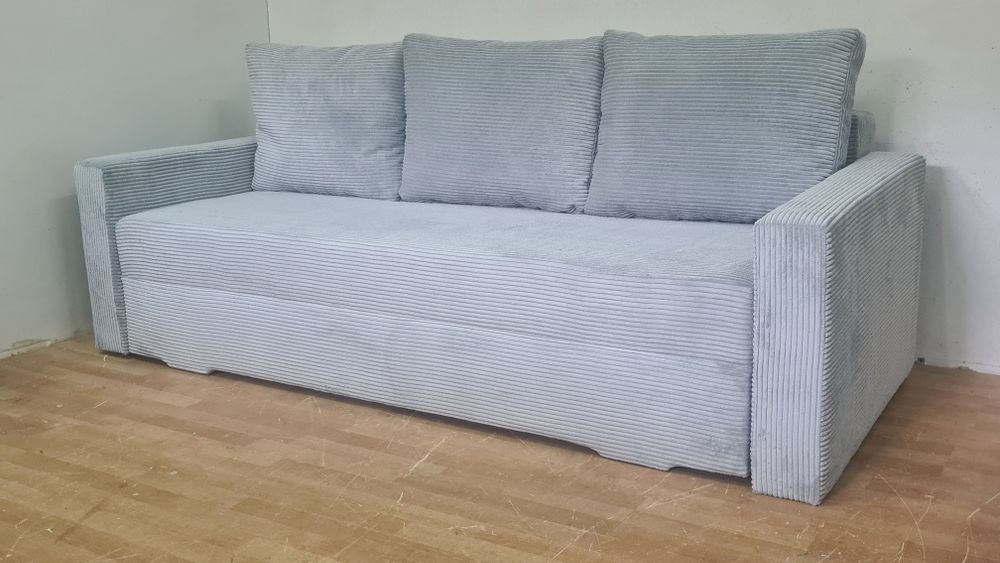 Nowa sofa automat sprężyny sztruks welur plusz kanapa wersalka tapczan