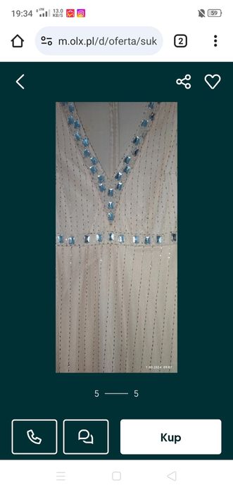 Sukienka tiulowa z cekinami