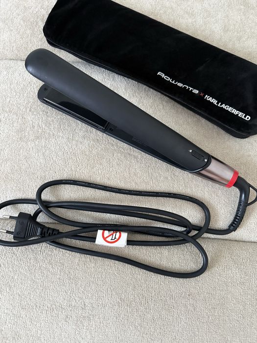 Вирівнювач для волосся Rowenta x Karl Lagerfeld K/Pro Stylist Straightener з дисплеєм, чорний