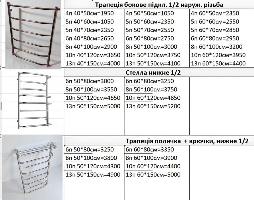 Водяной полотенцесушитель нержавейка Рушникосушка