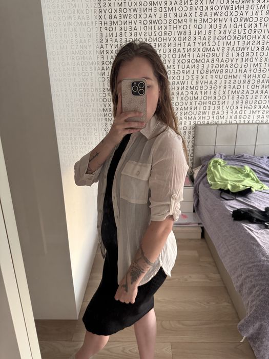 Biała przewiewna koszula