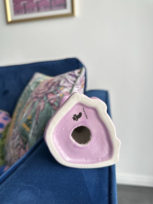 Nowa Fioletowa ceramiczna buddy figurka tajska Flying Tiger boho