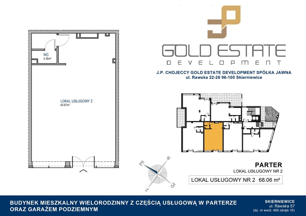 Lokal usługowy 68,06 m², parter, centrum miasta