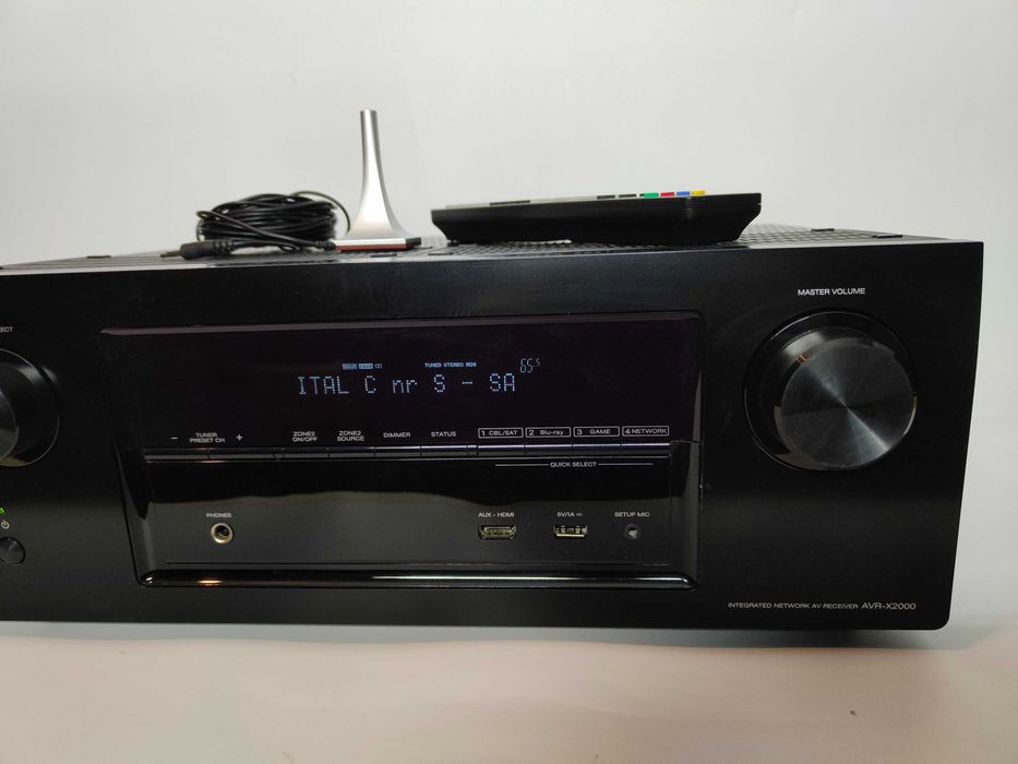 DENON AVR-X2000 amplituner z pilotem i mikrofonem