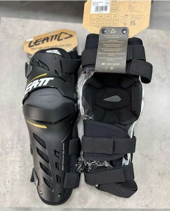 LEATT Dual Axis Knee & Shin Guard 2026 НОВІ ОРИГІНАЛ Мото наколінники