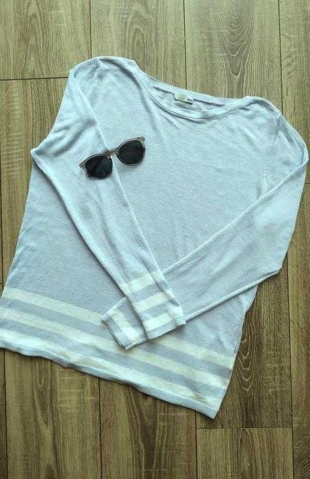 Blu monique лен и вискоза легкий джемпер/лонгслив