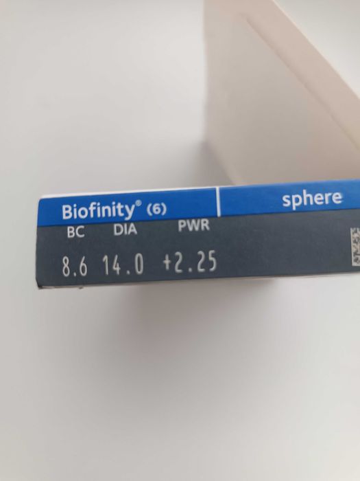Упаковка місячних лінз Biofinity +2,25 (4 шт)