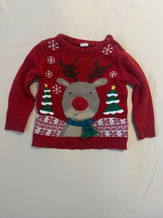 Sweter świąteczny Mikołaj świecący