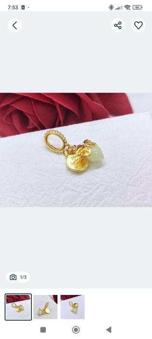 Zestaw biżuterii bransoletka plus 5 charm'sow